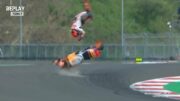 Marquez Crash warm-up GP Indonesia MotoGP